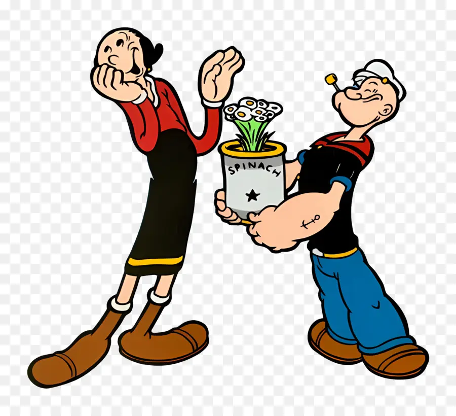 Popeye，Marinero Y Dama PNG