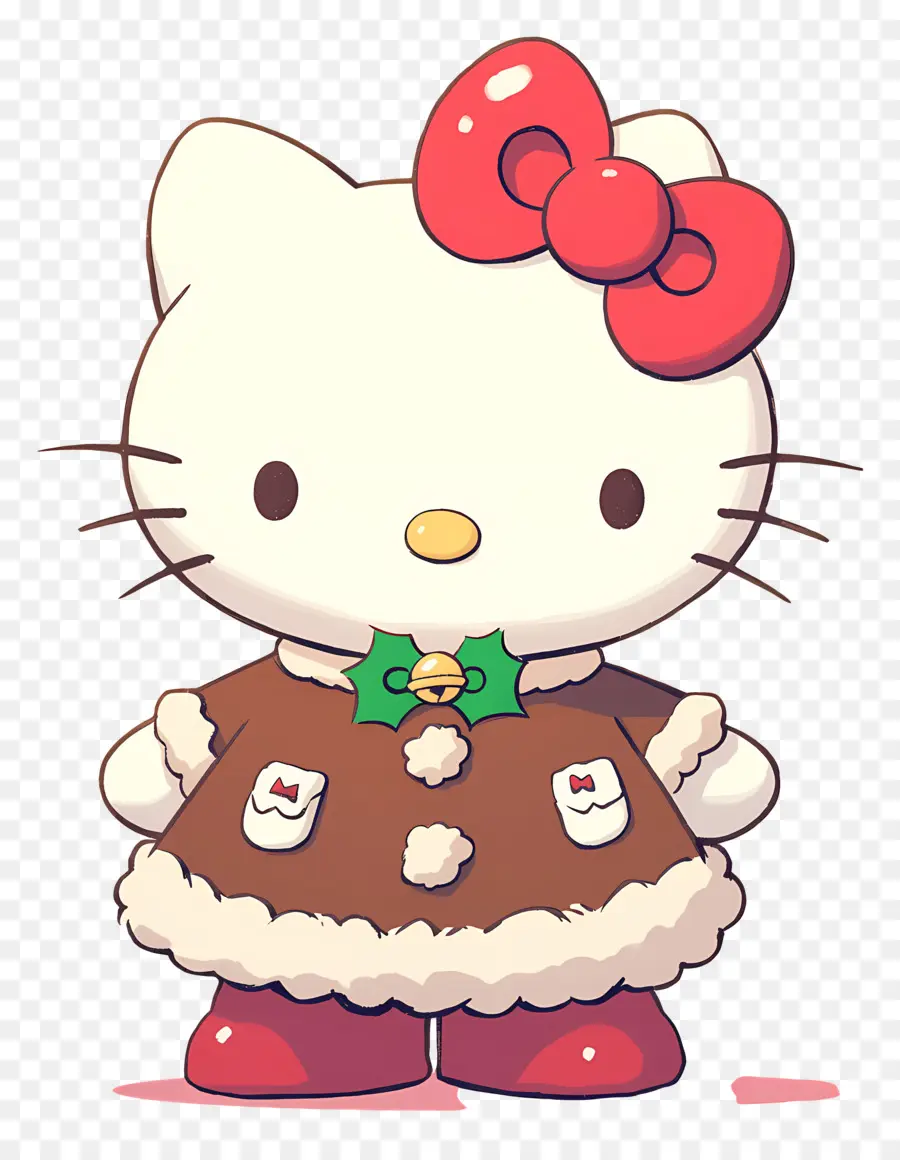 Hola Kitty Navidad，Gato De Dibujos Animados PNG