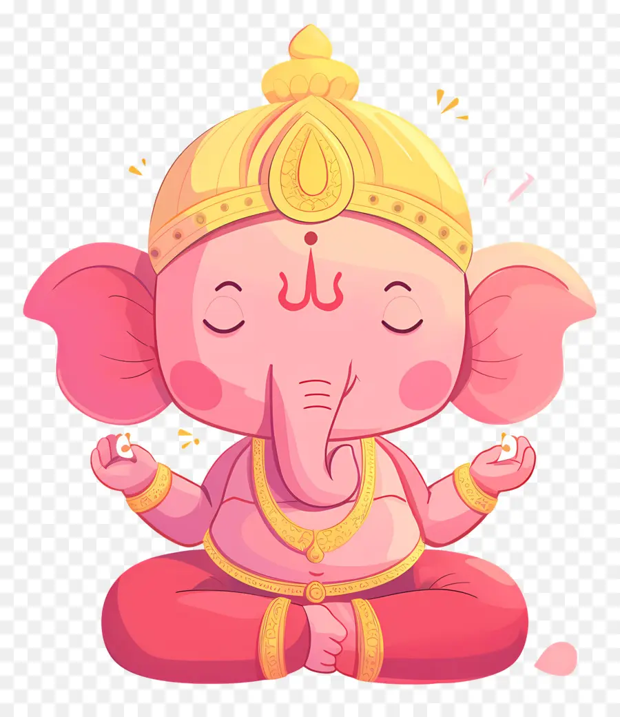 Señor Ganesha，Elefante Rosa PNG