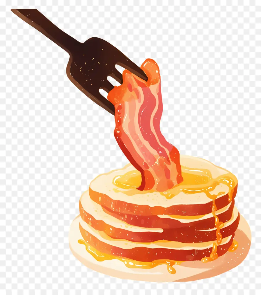 Día Nacional Del Tocino，Tocino Y Panqueques PNG