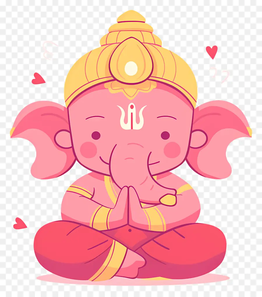 Señor Ganesha，Elefante Rosa PNG