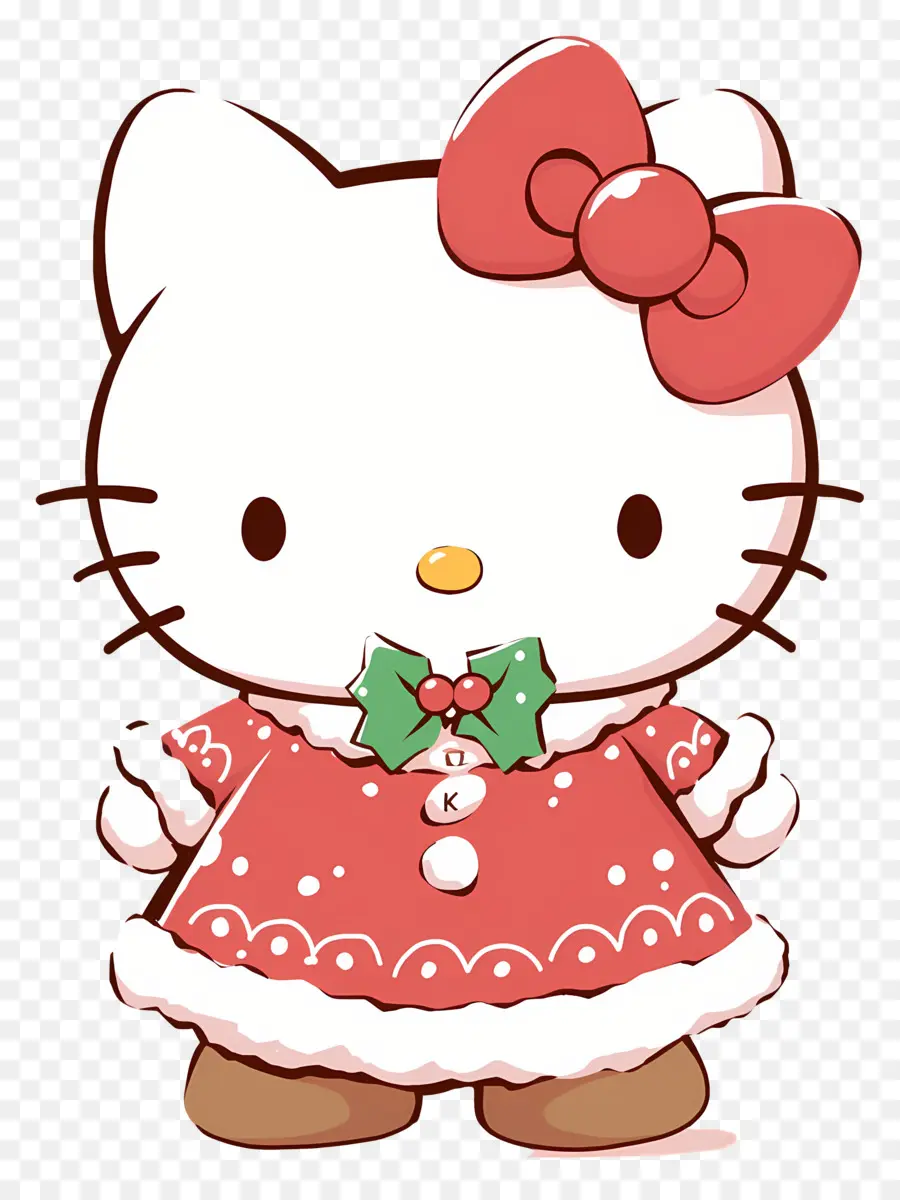 Hola Kitty Navidad，Gato De Dibujos Animados PNG