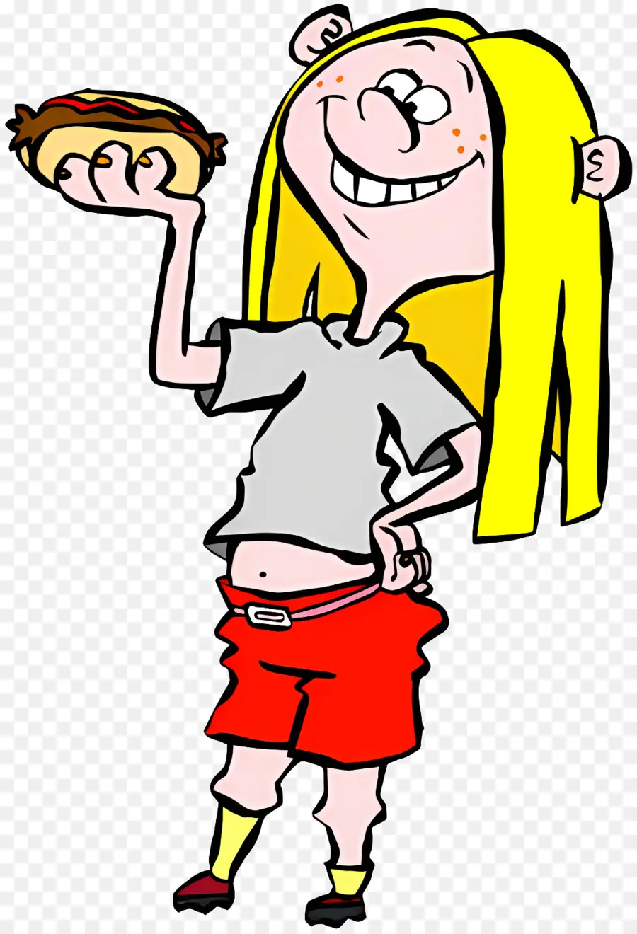 Ed Edd Y Eddy，Chica Con Perrito Caliente PNG