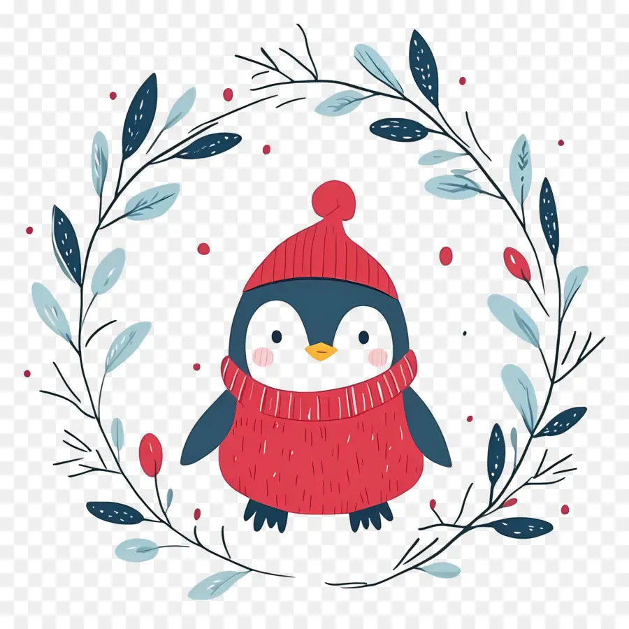 Pingüino De Navidad，Pingüino En Ropa De Invierno PNG