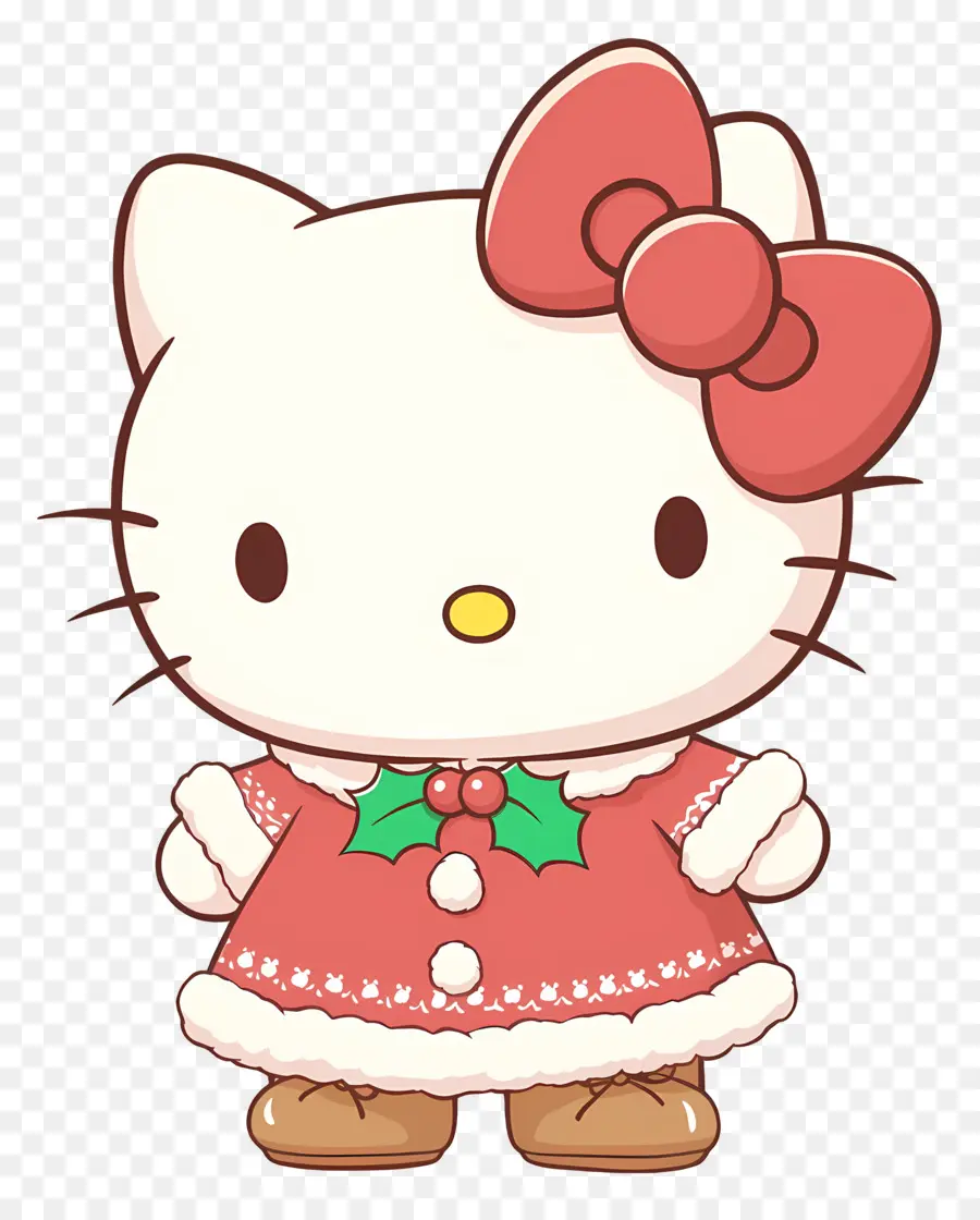 Hola Kitty Navidad，Gato De Dibujos Animados PNG