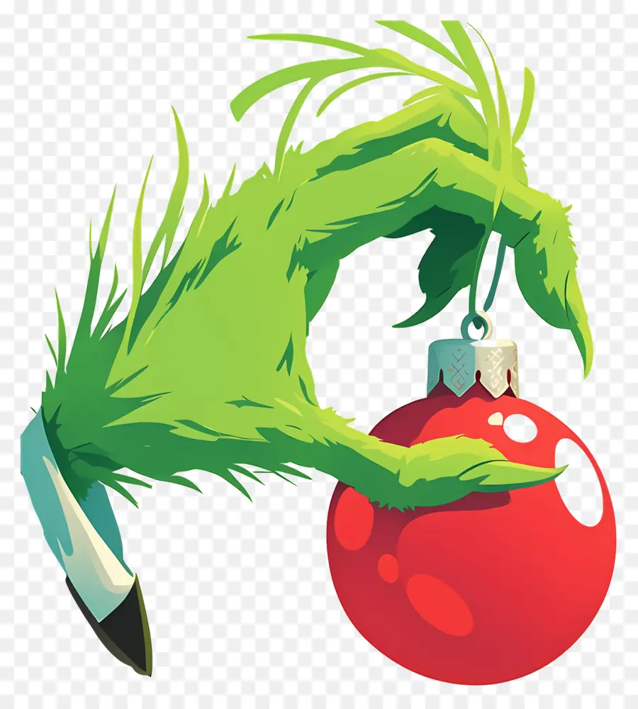 Grinch，Mano Verde PNG