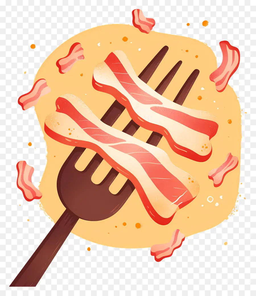 Día Nacional Del Tocino，Tocino En Tenedor PNG