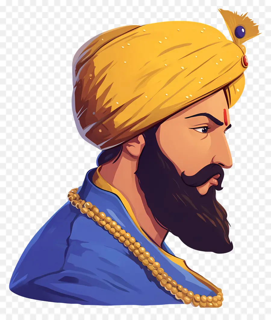 Gurú Govind Singh Jayanti，Hombre En Turbante PNG