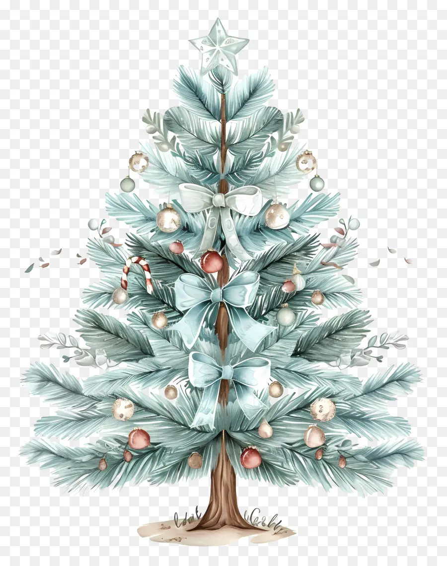 Árbol De Navidad De Acuarela，Árbol De Navidad PNG