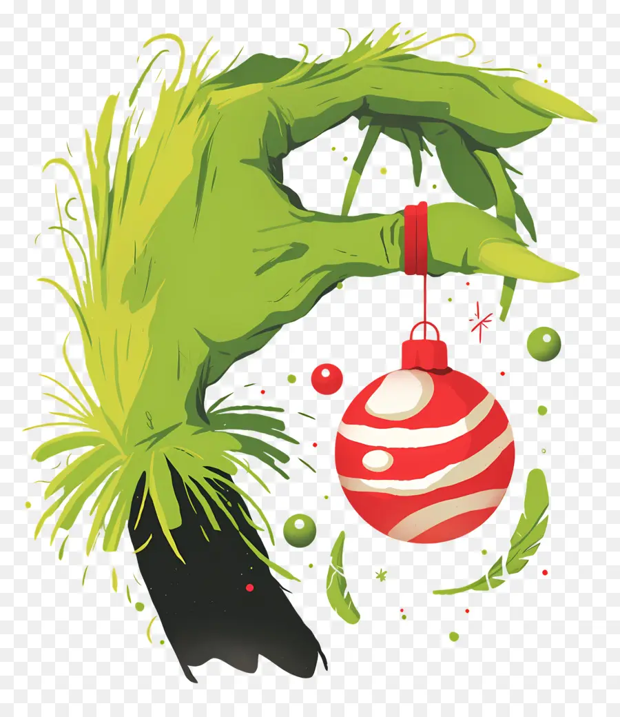 Grinch，Mano Verde PNG