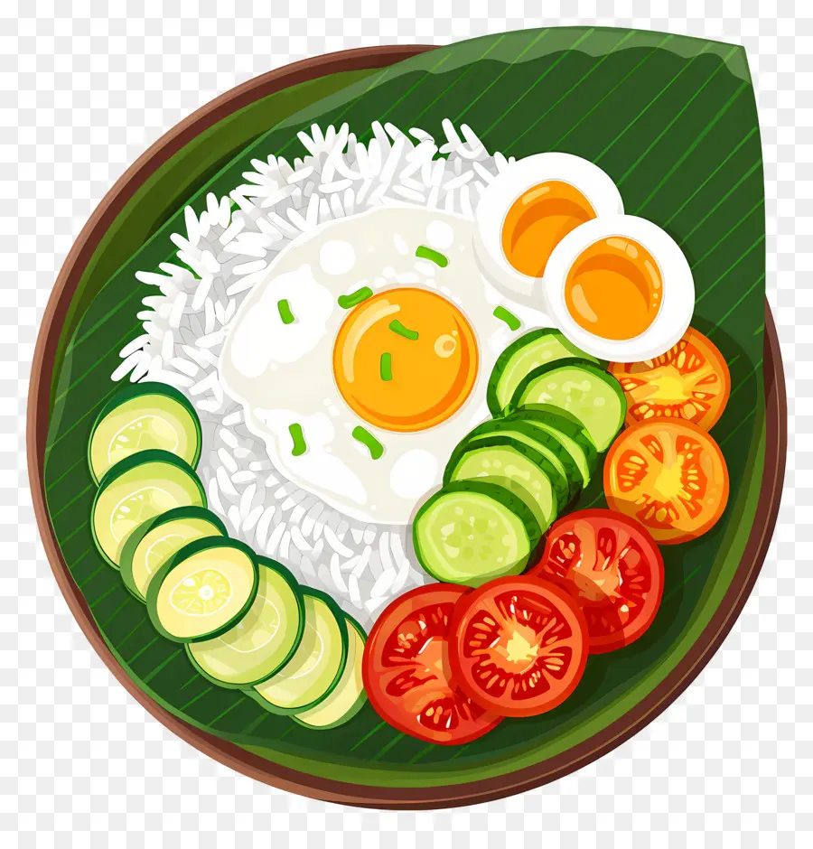 Nasi Lemak，Arroz Y Huevo PNG