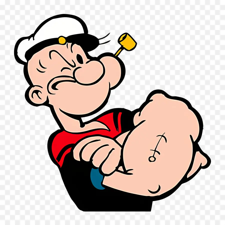 Popeye，Dibujos Animados De Marinero Con Los Brazos Cruzados PNG