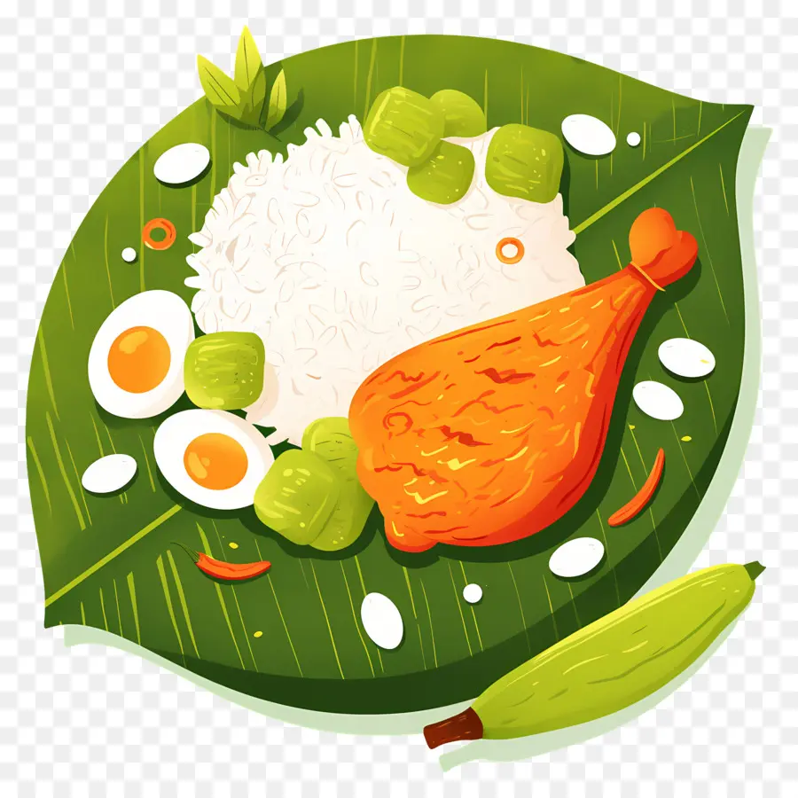 Nasi Lemak，Arroz Y Huevo PNG