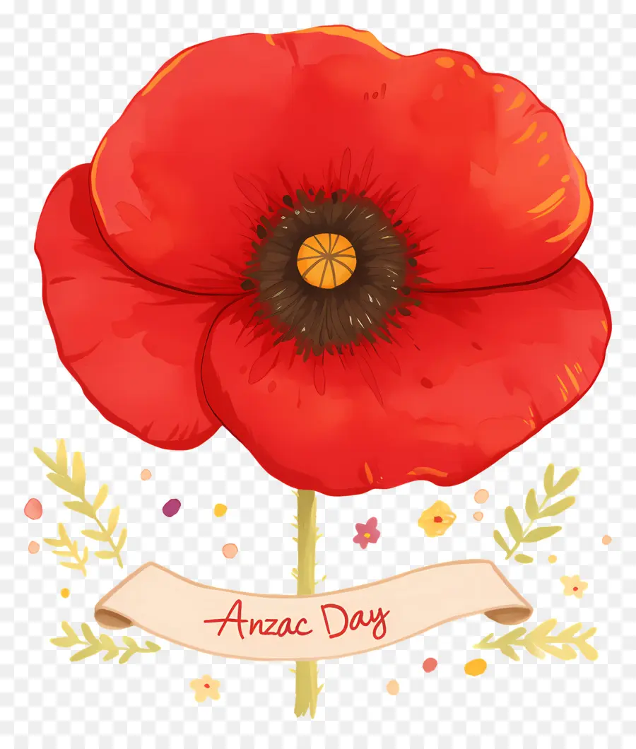 Día De Anzac，Amapola Anzac PNG