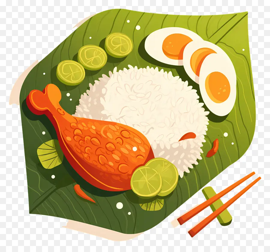 Nasi Lemak，Arroz Y Pollo PNG