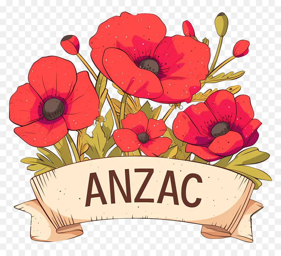 Día De Anzac，Arreglo De Amapola Anzac PNG