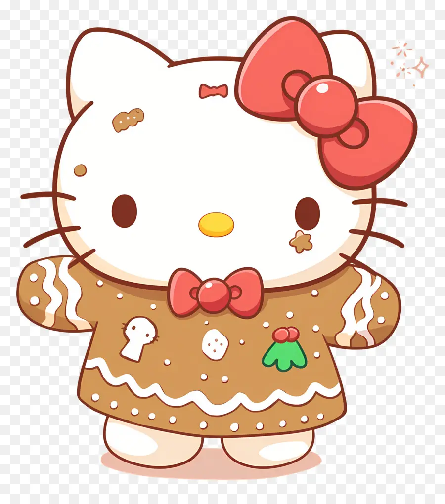 Hola Kitty Navidad，Gato De Dibujos Animados PNG