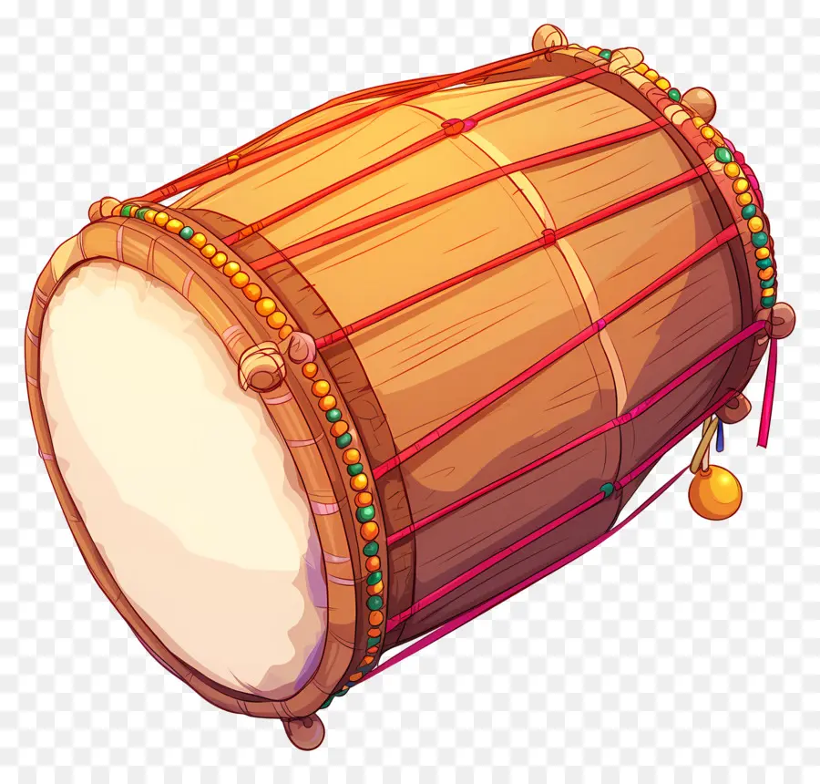 Dhol Lohri，Tambor Marrón PNG