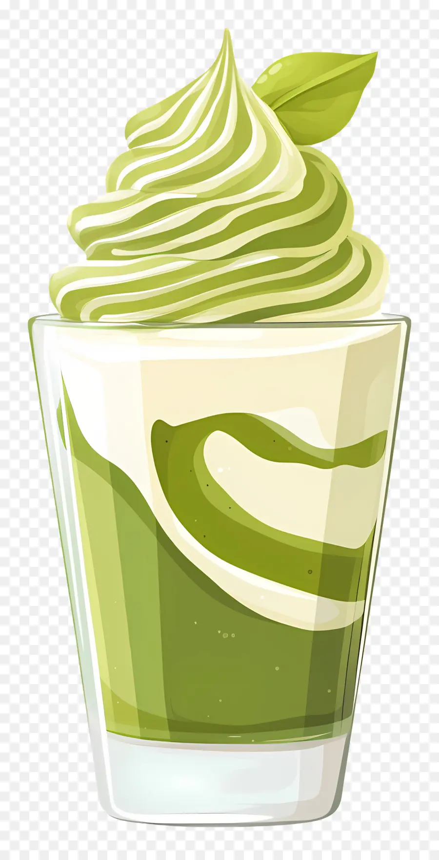 Día Nacional Del Parfait，Postre Verde Con Remolino PNG