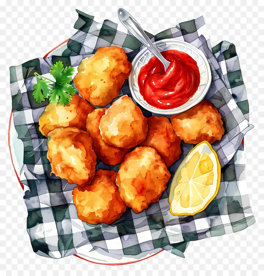 Nuggets De Pollo Frito，Pepitas Fritas PNG