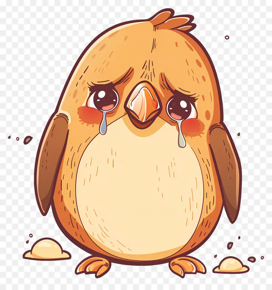 Pingüino Llorando，Pájaro De Dibujos Animados Llorando PNG