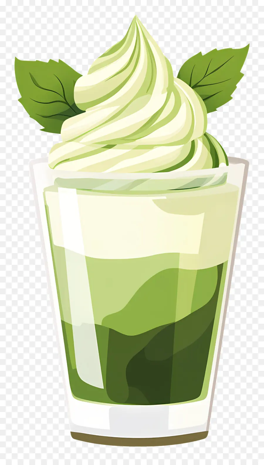 Día Nacional Del Parfait，Postre Verde Con Remolino PNG