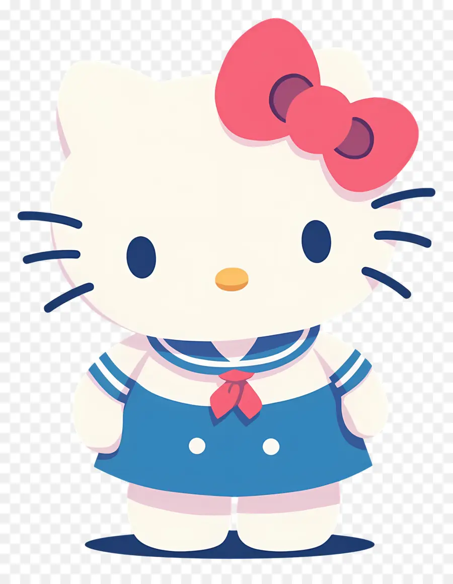 Lindo Hola Gatito，Lindo Personaje Con Lazo PNG