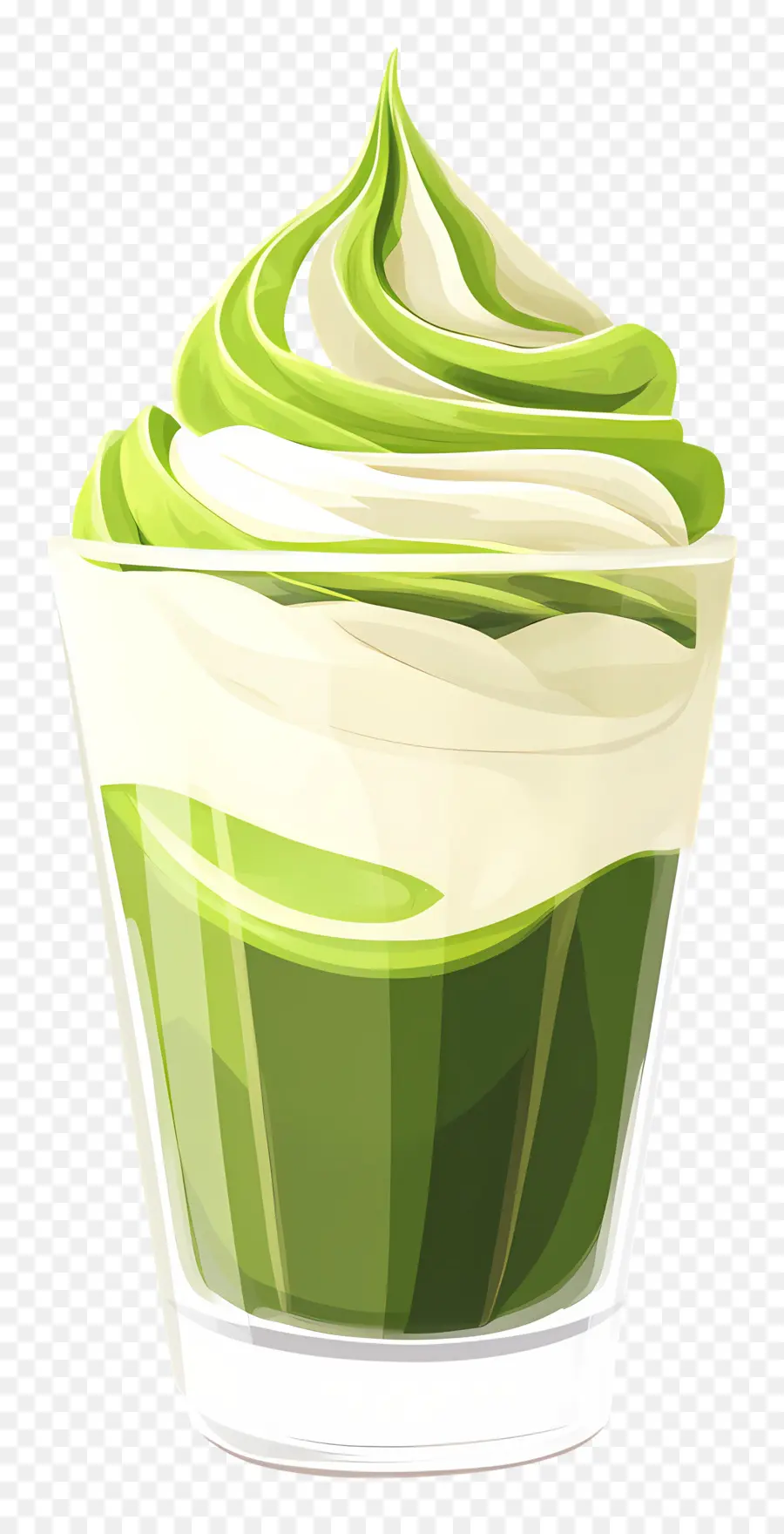 Día Nacional Del Parfait，Postre Verde Con Remolino PNG