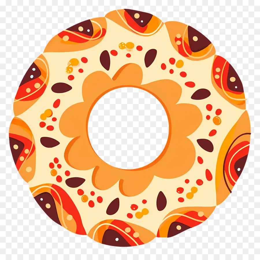 Pan De Navidad Español，Donut Decorativo PNG