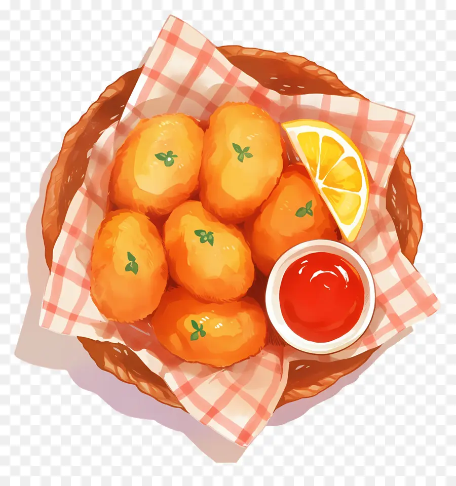 Nuggets De Pollo Frito，Bocadillos Fritos PNG