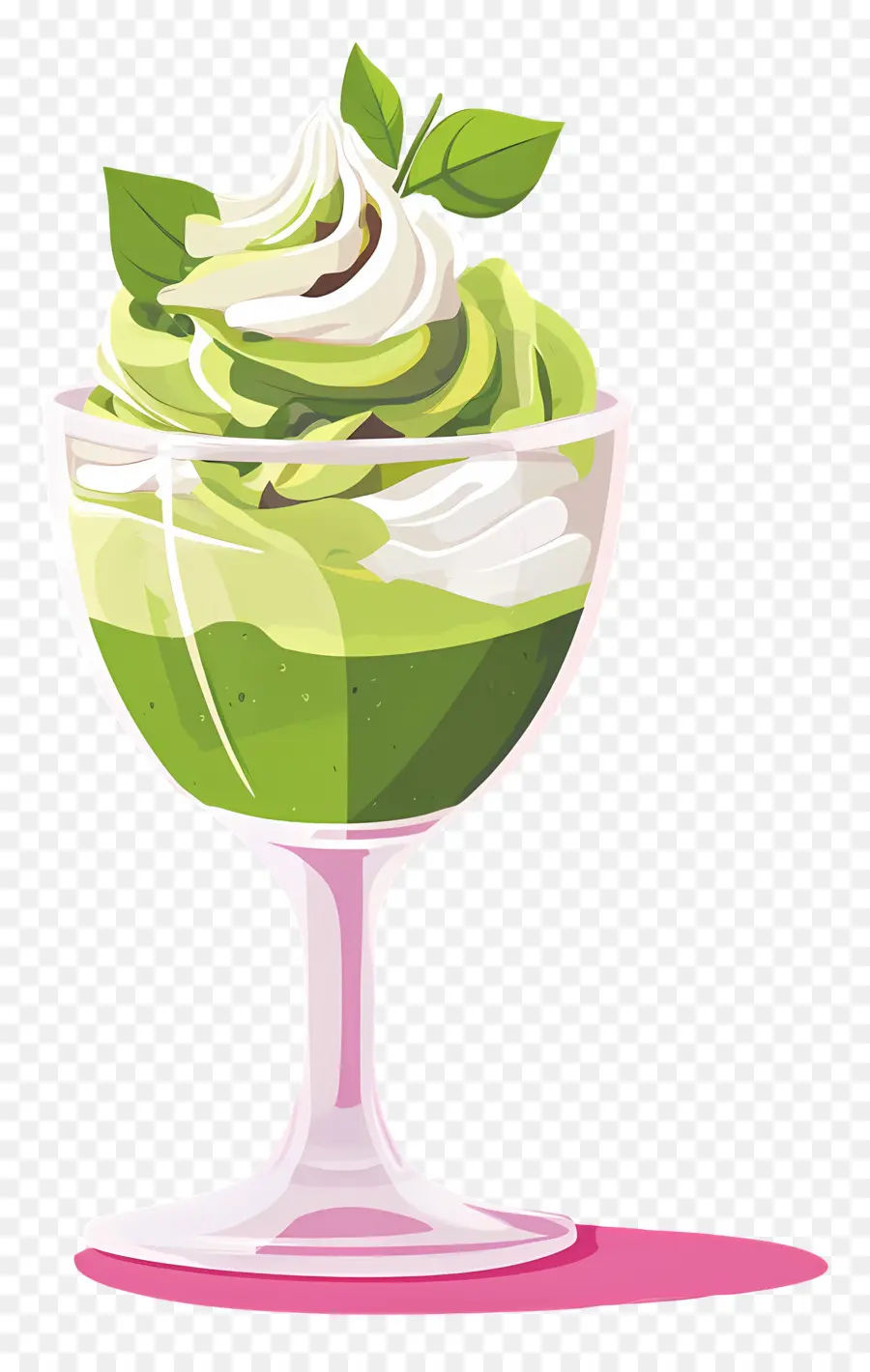 Día Nacional Del Parfait，Postre Verde Con Remolino PNG