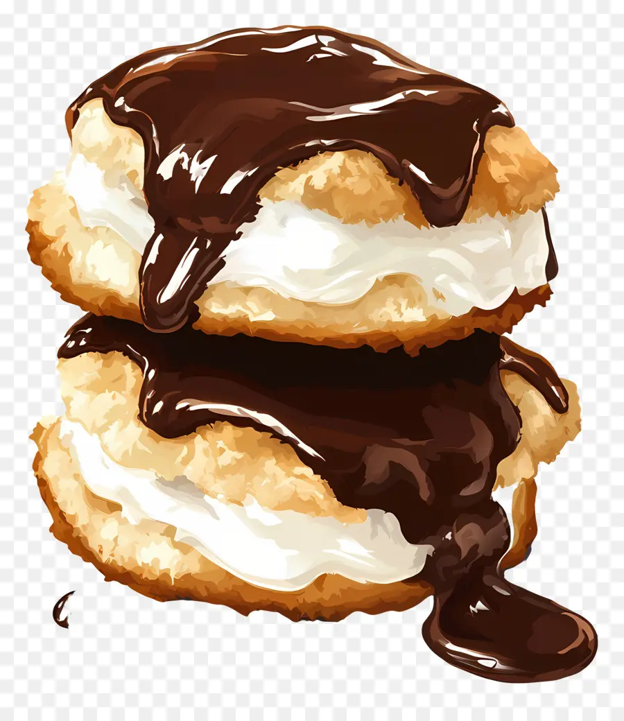 Profiterol，Hojaldres De Crema Con Chocolate PNG