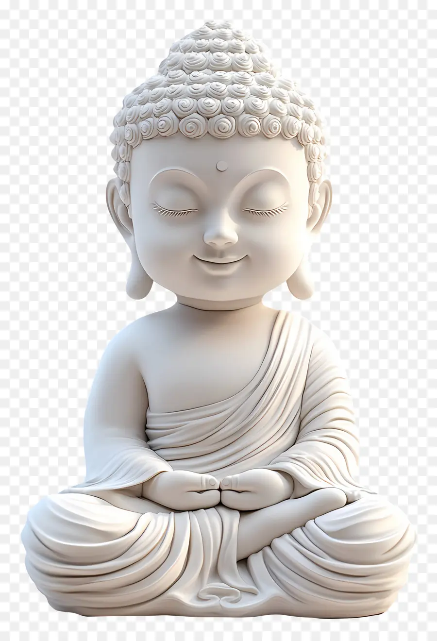 Lindo Buda，Estatua De Buda Blanco PNG