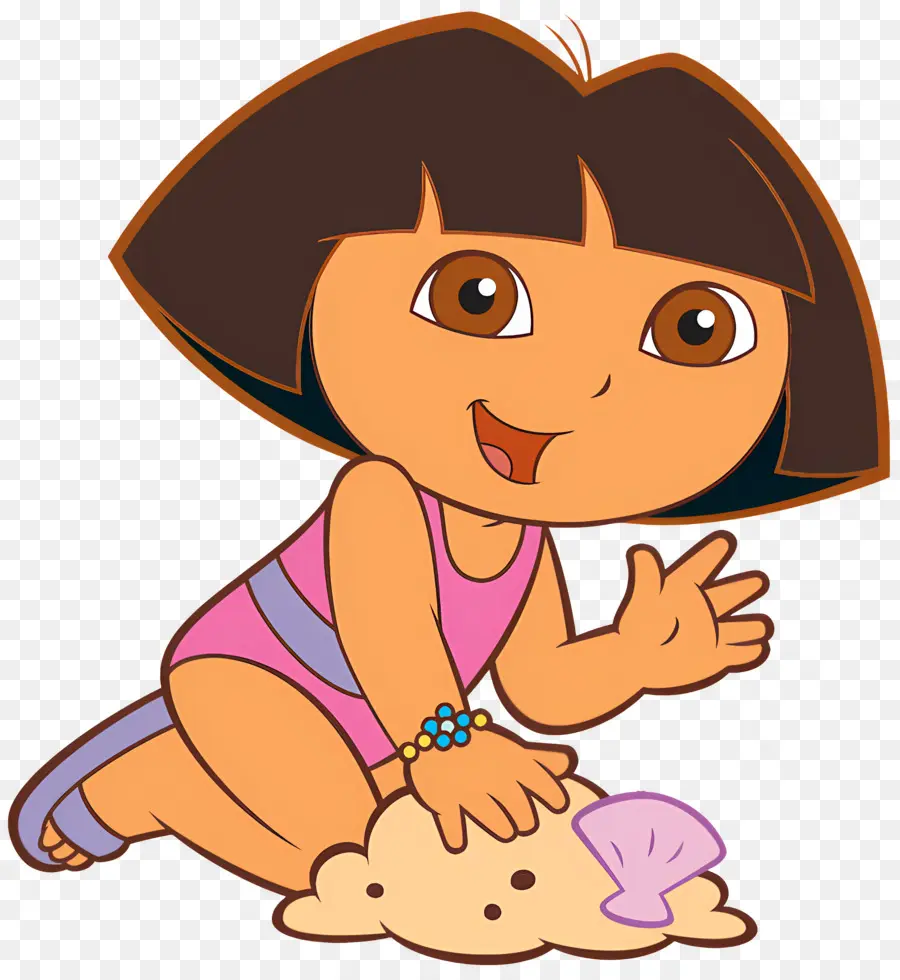 Dora Márquez，Chica De Dibujos Animados Con Pelo Corto PNG