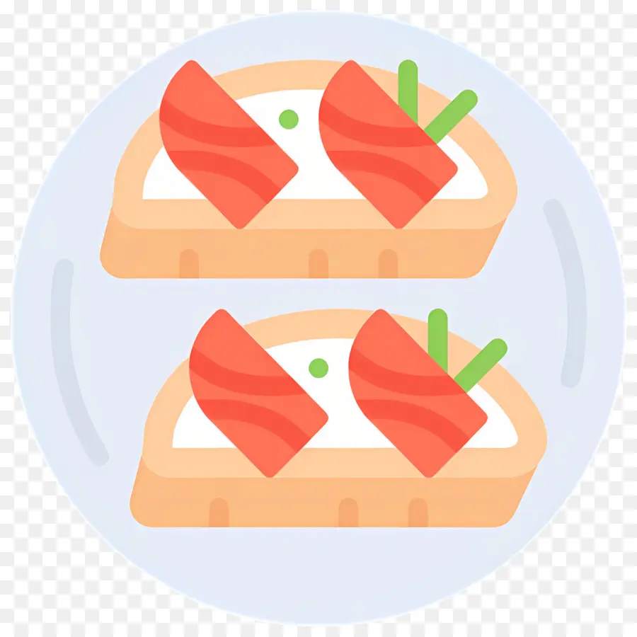 Bruschetta，Canapé De Salmón PNG