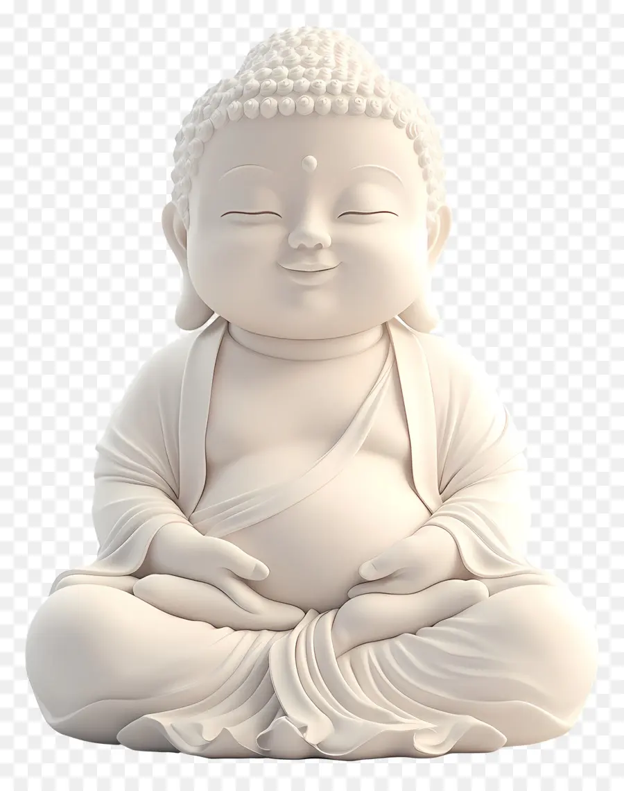 Lindo Buda，Estatua De Buda Blanco PNG