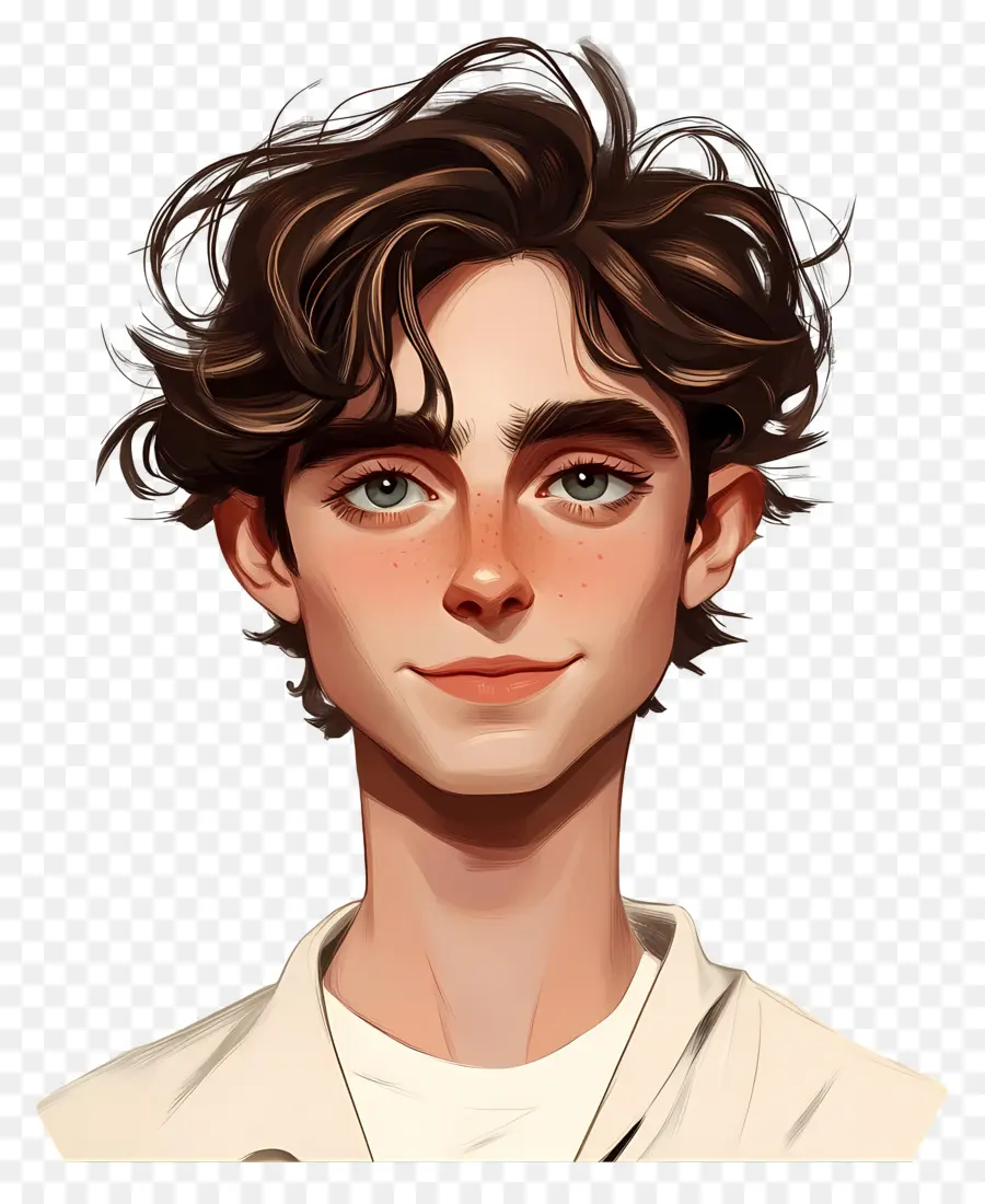 Timothée Chalamet，Joven Ilustrado PNG