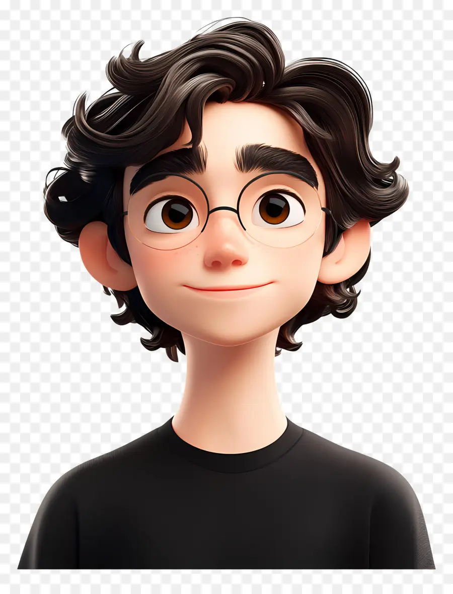 Timothée Chalamet，Niño Animado Con Gafas PNG