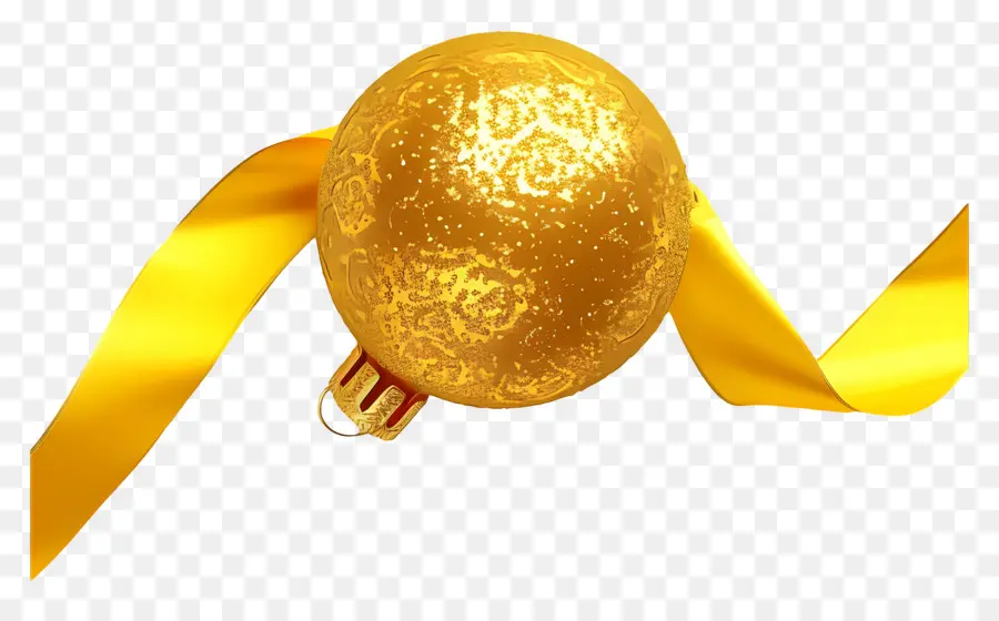 Balón De Oro De Navidad，Adorno Dorado PNG