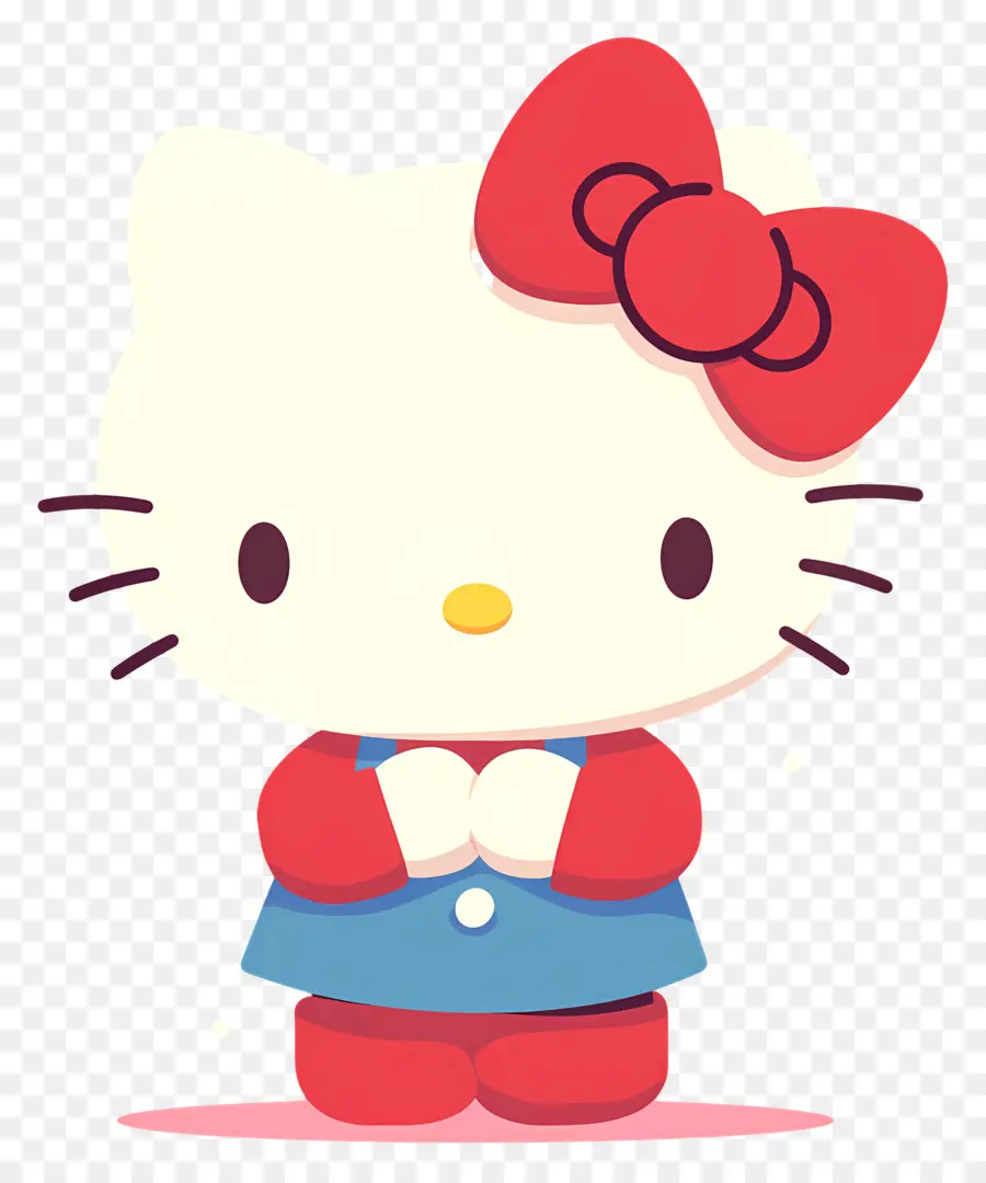 Lindo Hola Gatito，Lindo Personaje Con Lazo PNG