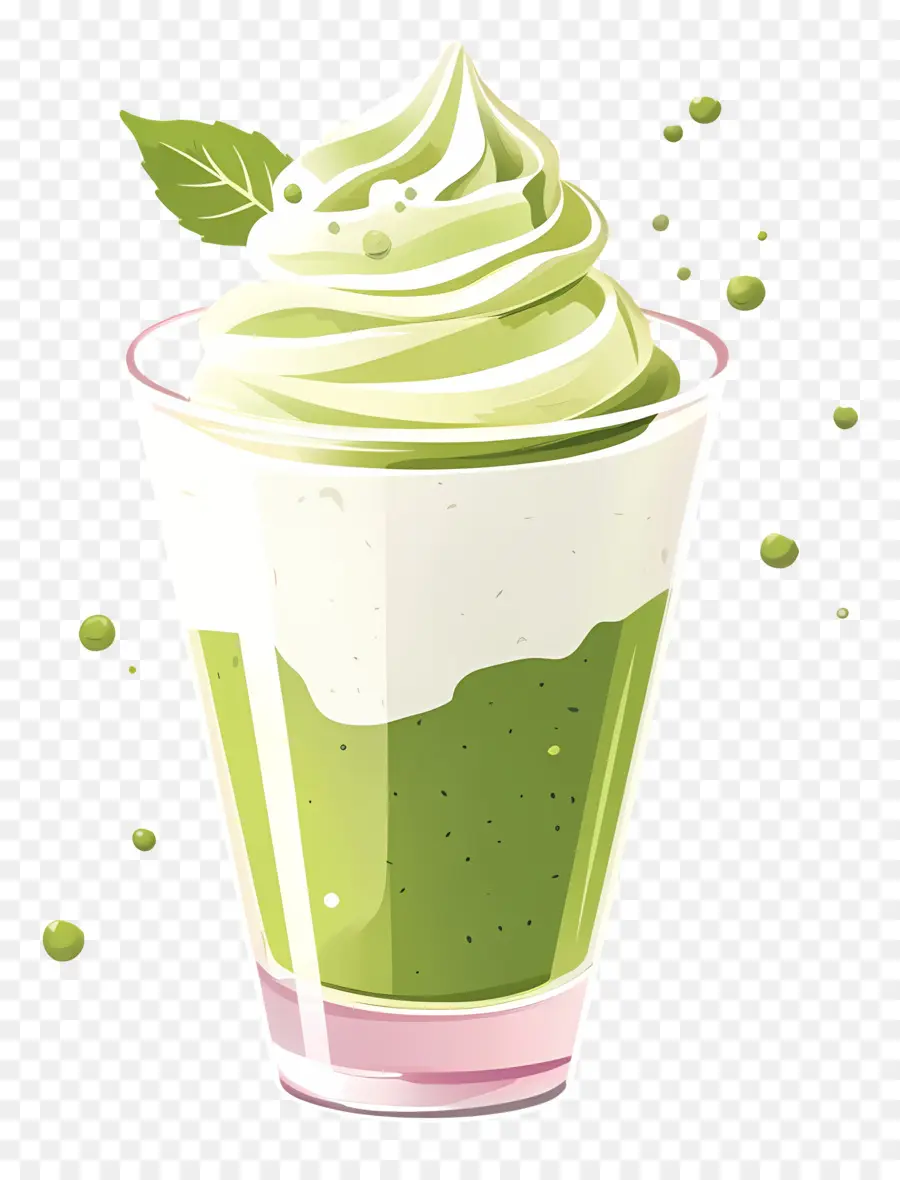 Día Nacional Del Parfait，Postre Verde Con Remolino PNG