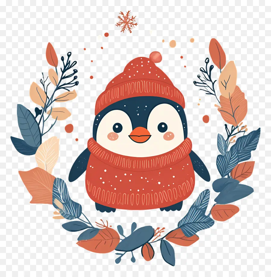 Pingüino De Navidad，Pingüino En Ropa De Invierno PNG