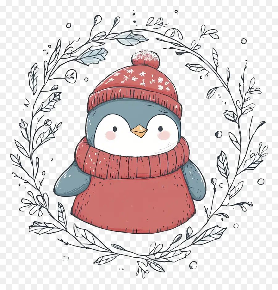 Pingüino De Navidad，Pingüino En Ropa De Invierno PNG