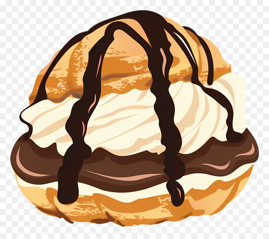 Profiterol，Chocolate PNG