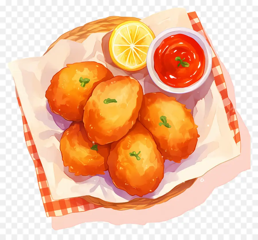 Nuggets De Pollo Frito，Pepitas Fritas PNG