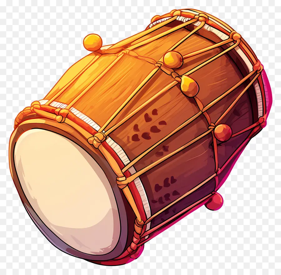 Dhol Lohri，Tambor Marrón PNG