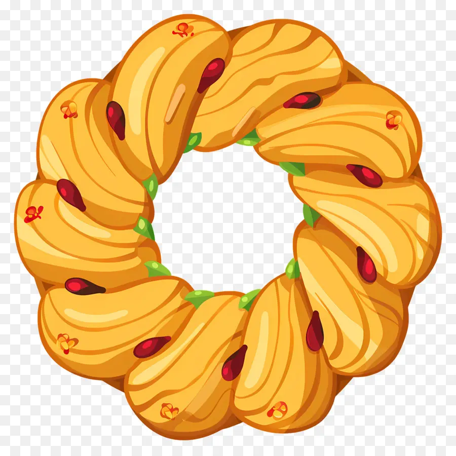 Pan De Navidad Español，Corona De Pan PNG