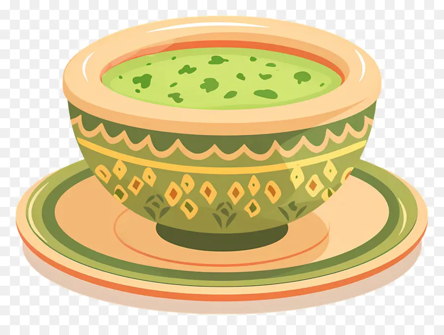 Comida India，Tazón De Sopa Verde PNG