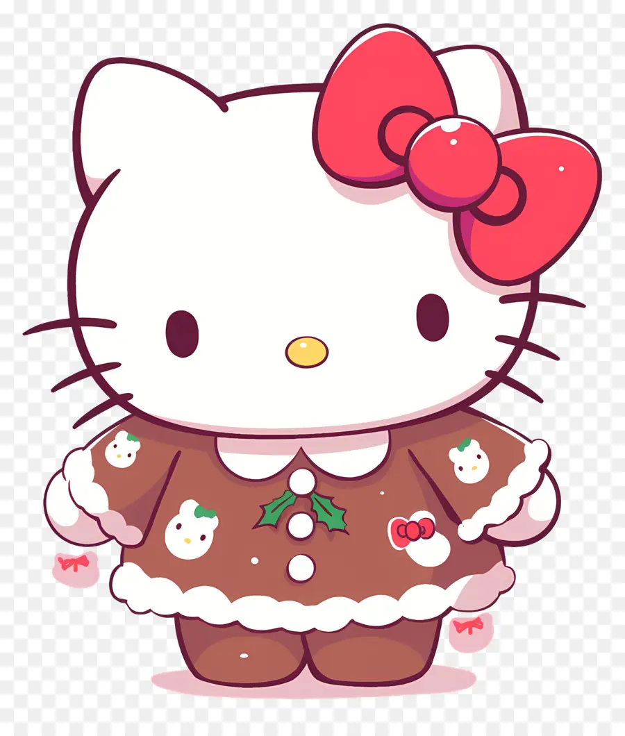 Hola Kitty Navidad，Gato De Dibujos Animados PNG