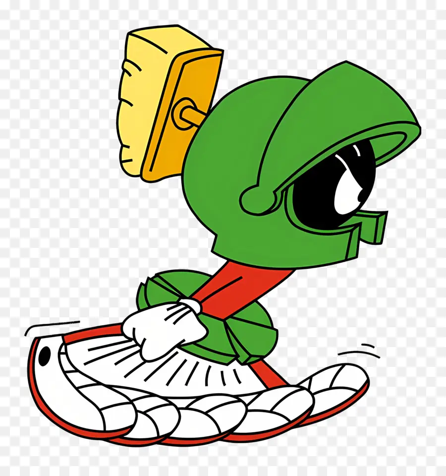 Marvin El Marciano，Personaje De Dibujos Animados Corriendo PNG